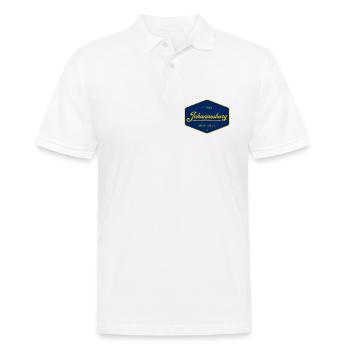 Johannesburg Vintage Sign Blue Yellow - Men's Polo Shirt - white - Front - Kai (181cm)