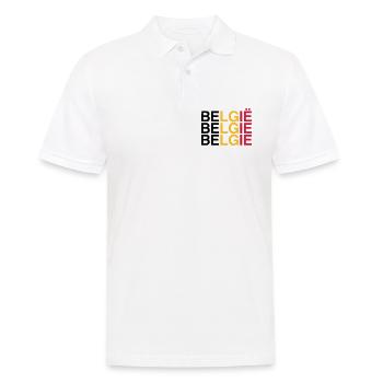 BELGIE Belgian Flag - Belgien - Belgium 2024 - Männer Poloshirt - Weiß - Vorne - Kai (181cm)