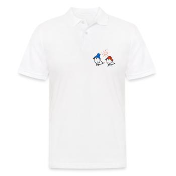 Sparrow, Sun, Spring - Men's Polo Shirt - white - Front - Kai (181cm)