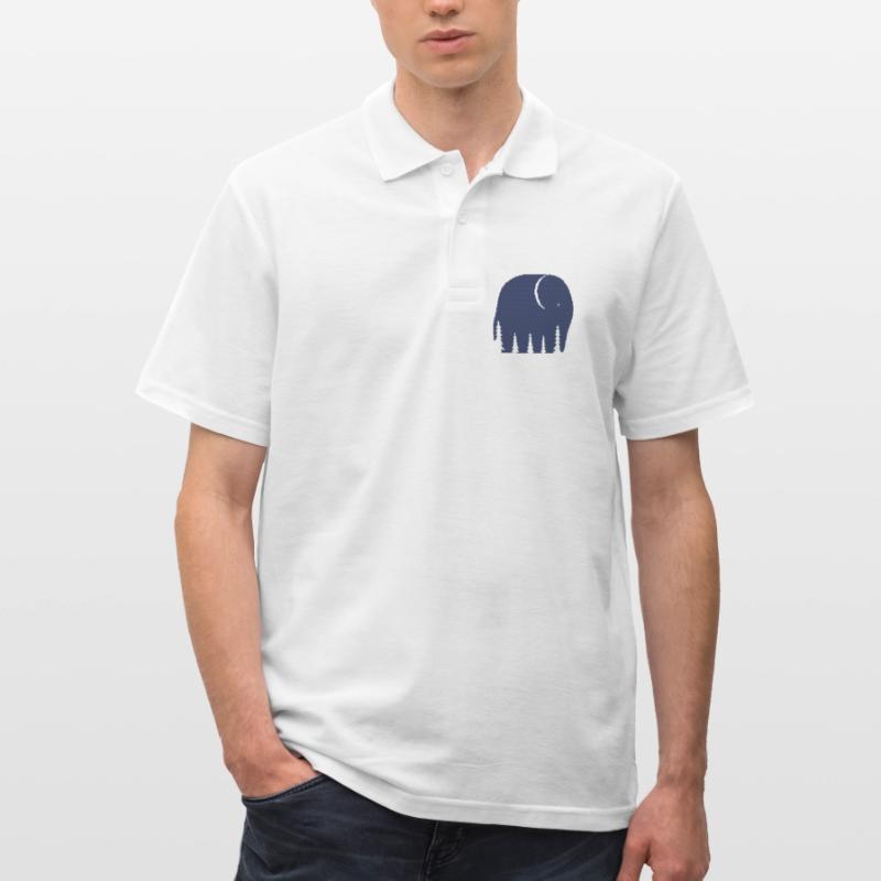 Ein Elefant oder ein Wald in dieser Fun Optical Illusi Männer Poloshirt