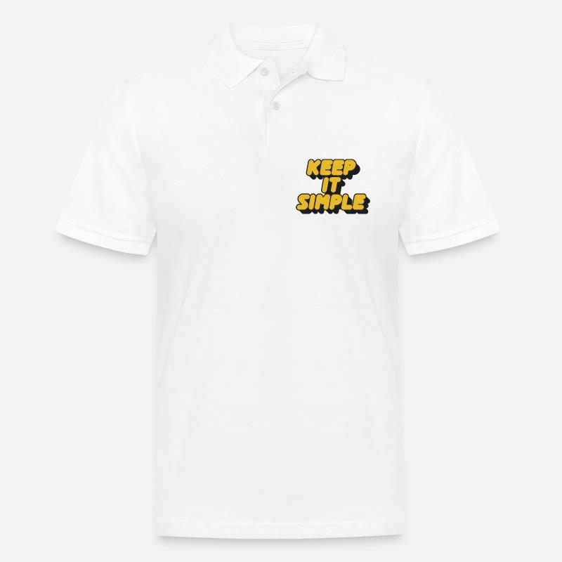 Keep It Simple Retro Bold - Männer Poloshirt - Weiß