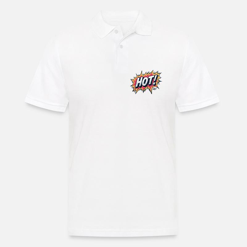 Conception des Explosions de Comics Chauds - Polo Homme - blanc