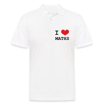 I Love Maths: Passion Mathematics T-Shirt - Männer Poloshirt - Weiß - Vorne - Kai (181cm)