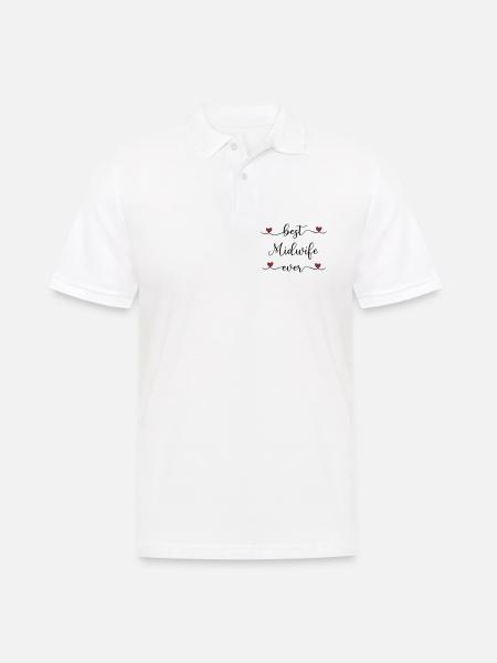 Hebamme - Männer Poloshirt - Weiß