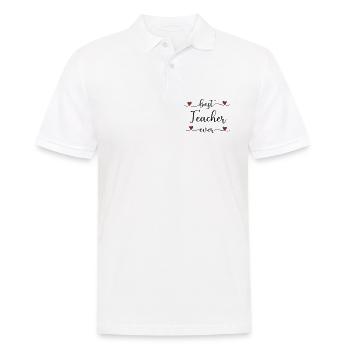Bester Lehrer - Männer Poloshirt - Weiß - Vorne - Kai (181cm)