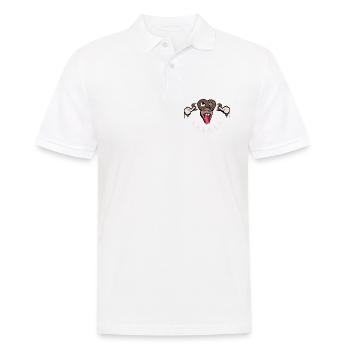 lustiger Affe lalala Symbol Illustration Zunge - Männer Poloshirt - Weiß - Vorne - Kai (181cm)