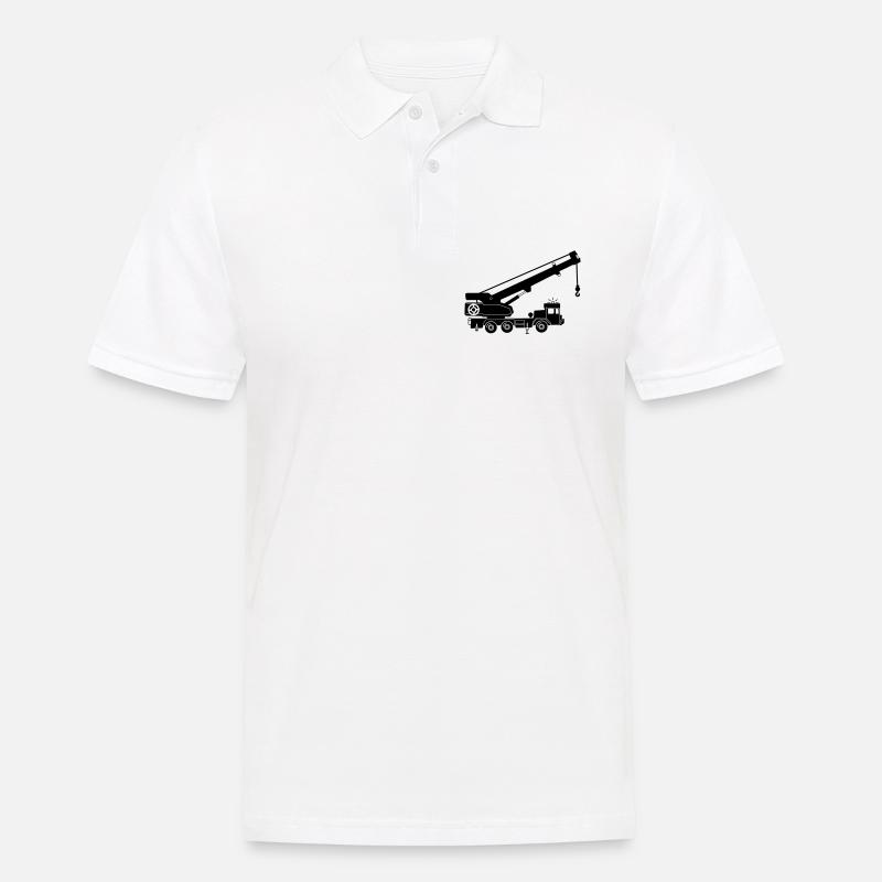 Kranwagen oder Abschleppwagen - Männer Poloshirt - Weiß