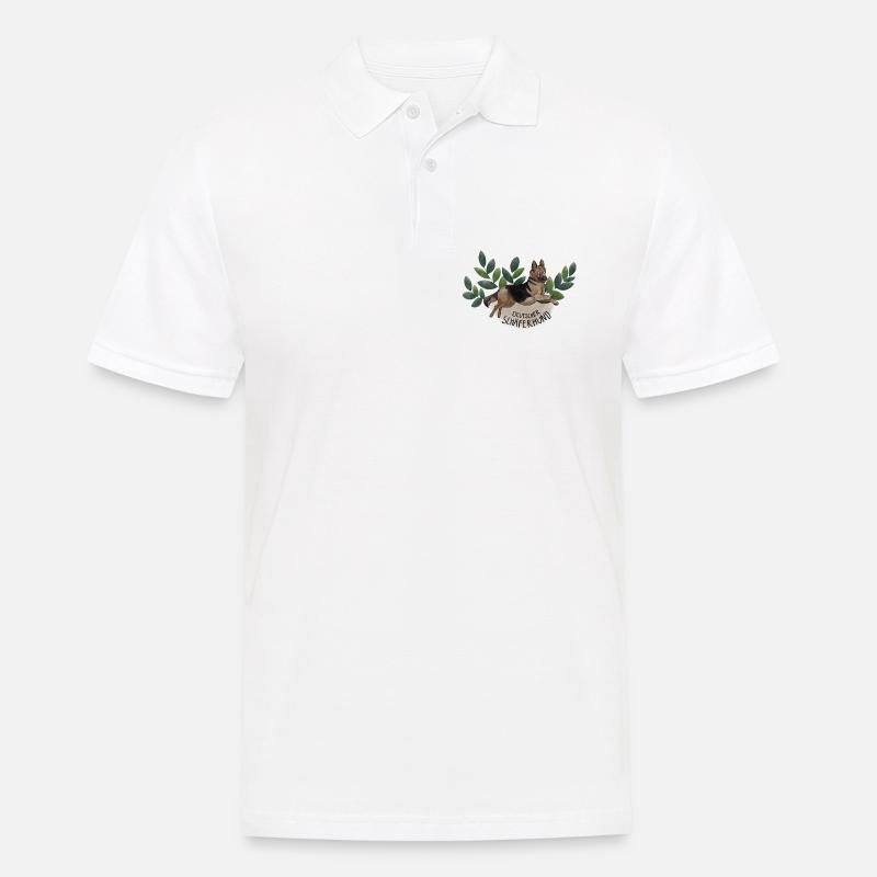 Deutscher Schäferhund Botanika - Männer Poloshirt - Weiß