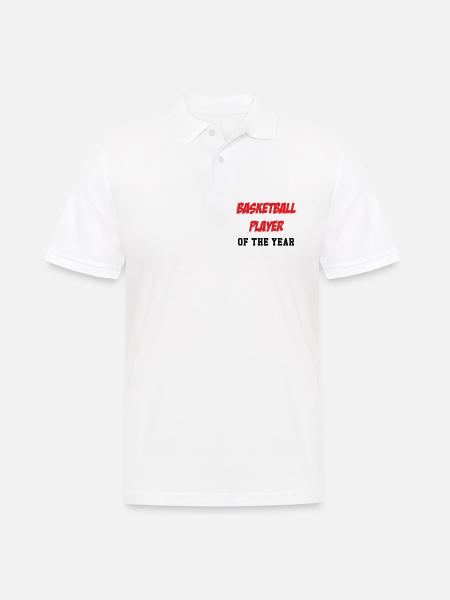 Basketball Player of the Year - Men's Polo Shirt - white