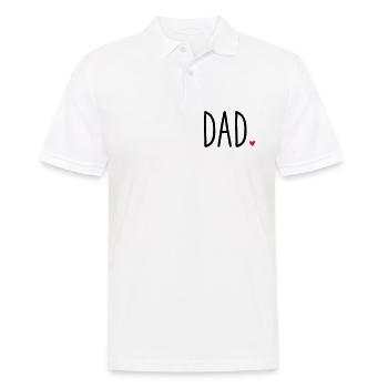 Dad Herz - Geschenk Vatertag Familie Kind Liebe - Männer Poloshirt - Weiß - Vorne - Kai (181cm)