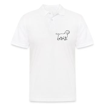 Petit Basset Griffon Vendéen - Polo Homme - blanc - Devant - Kai (181cm)
