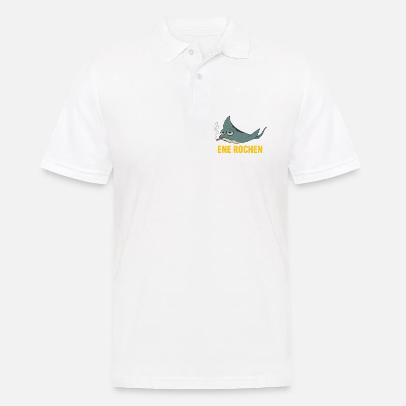 ENE ROCHEN Meme Raucher Spruch Zigaretten - Männer Poloshirt - Weiß