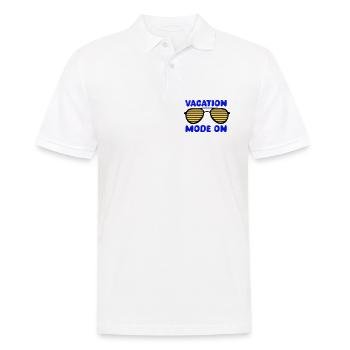 Vacation mode on - Men's Polo Shirt - white - Front - Kai (181cm)
