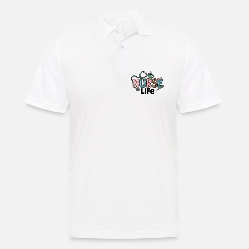 Krankenschwester Life Geschenk Geschenkidee - Männer Poloshirt - Weiß