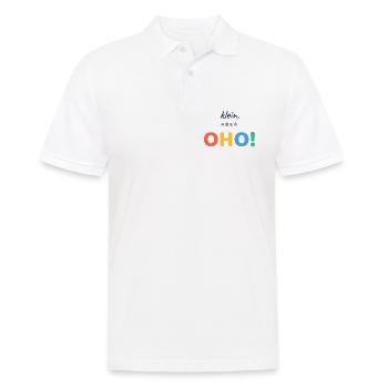 Klein, aber OHO! - Männer Poloshirt - Weiß - Vorne - Kai (181cm)