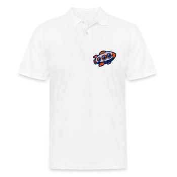 Space Rocket Illustration - Men's Polo Shirt - white - Front - Kai (181cm)