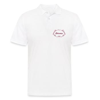 Rosa Prinzessin Schnörkelrahmen - Männer Poloshirt - Weiß - Vorne - Kai (181cm)