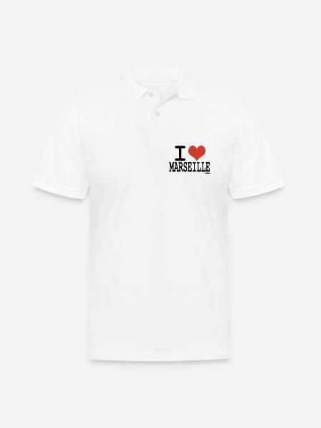 i love marseille - Men's Polo Shirt - white