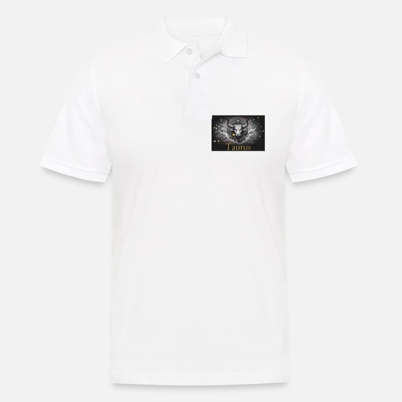 Taurus Sternzeichen Sternzeichen Stier  - Männer Poloshirt - Weiß