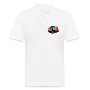 Vienne, capitale de l’Autriche, Silhouette cadeau - Polo Homme - blanc - Devant - Kai (181cm)