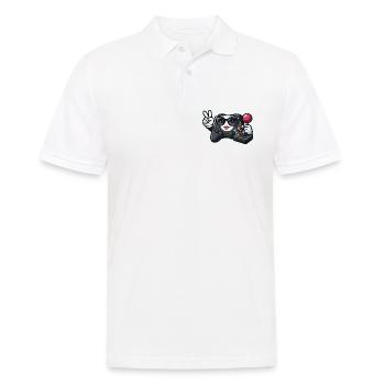 Kawaii-Spielcontroller-Friedenszeichen - Männer Poloshirt - Weiß - Vorne - Kai (181cm)