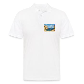 Phare en mer : Naviguer vers l’horizon - Polo Homme - blanc - Devant - Kai (181cm)