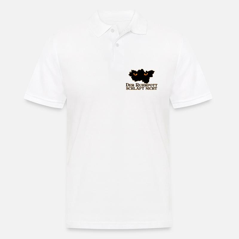 Der Ruhrpott schläft nicht - Männer Poloshirt - Weiß