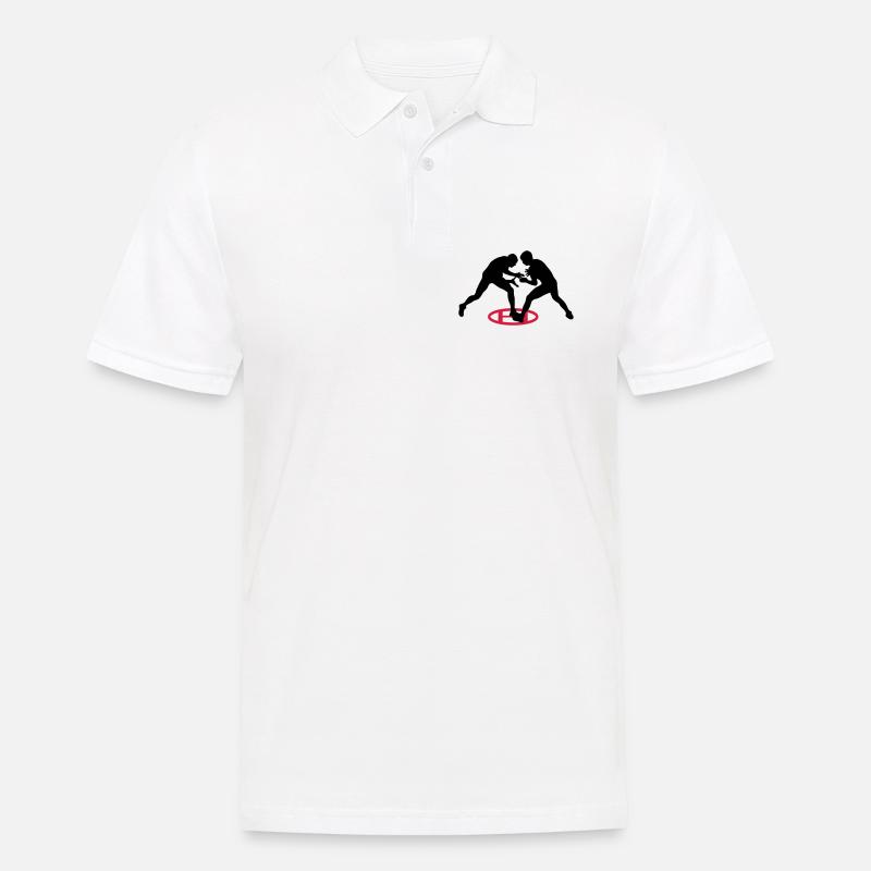 griechisch römischen ringkampf - Männer Poloshirt - Weiß