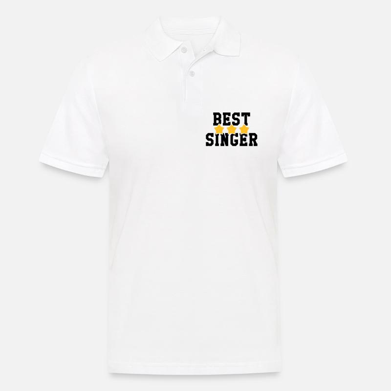 Best Singer - Männer Poloshirt - Weiß