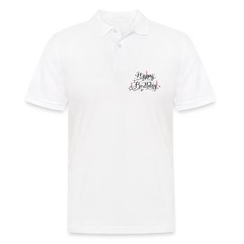 Joyeux anniversaire avec des bougies - Polo Homme - blanc - Devant - Kai (181cm)