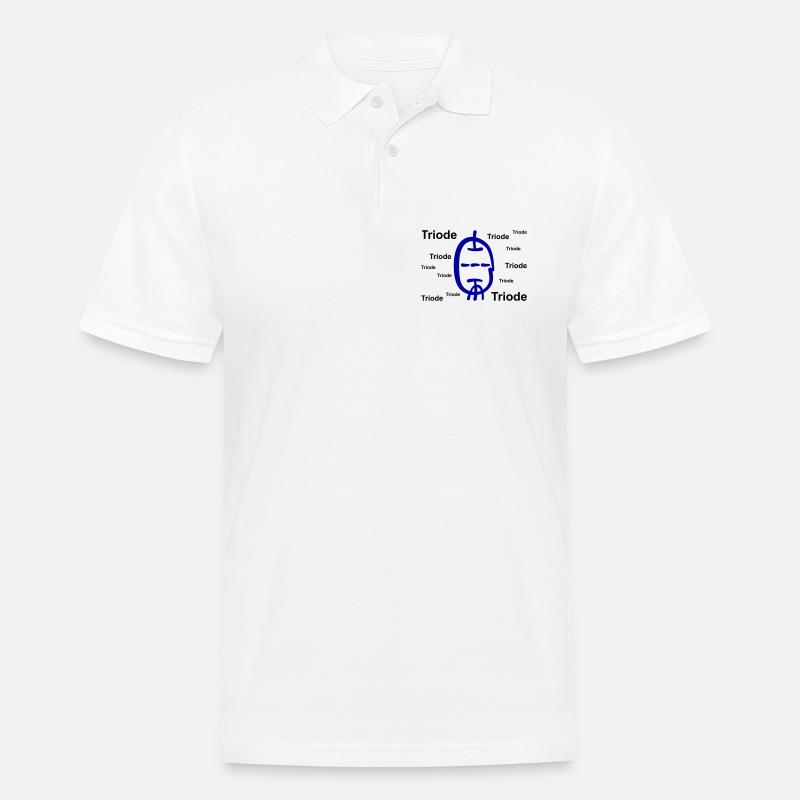 Calligraphic Style Triode with Text - Men's Polo Shirt - white