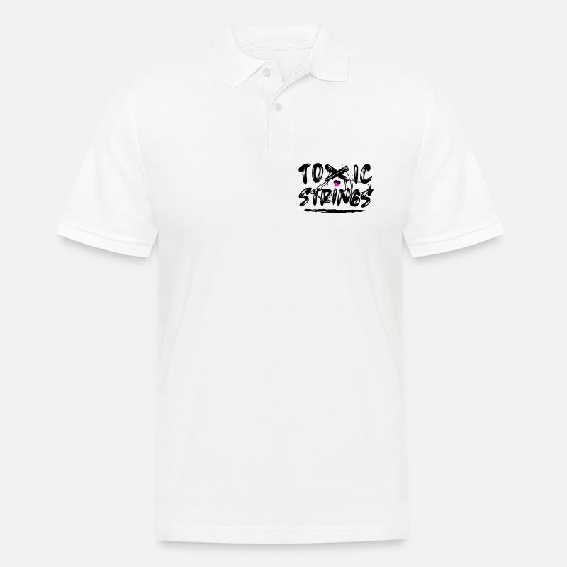Toxic Strings 2 Farben - Männer Poloshirt - Weiß