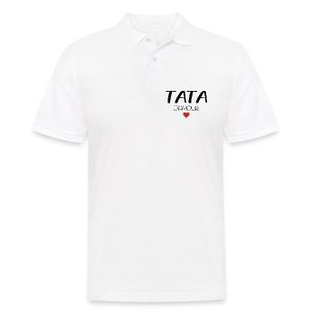 super tata d'amour pour toujours cadeau - Polo Homme - blanc - Devant - Kai (181cm)