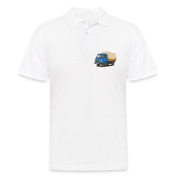 Ost-Pritsche - Männer Poloshirt - Weiß - Vorne - Kai (181cm)