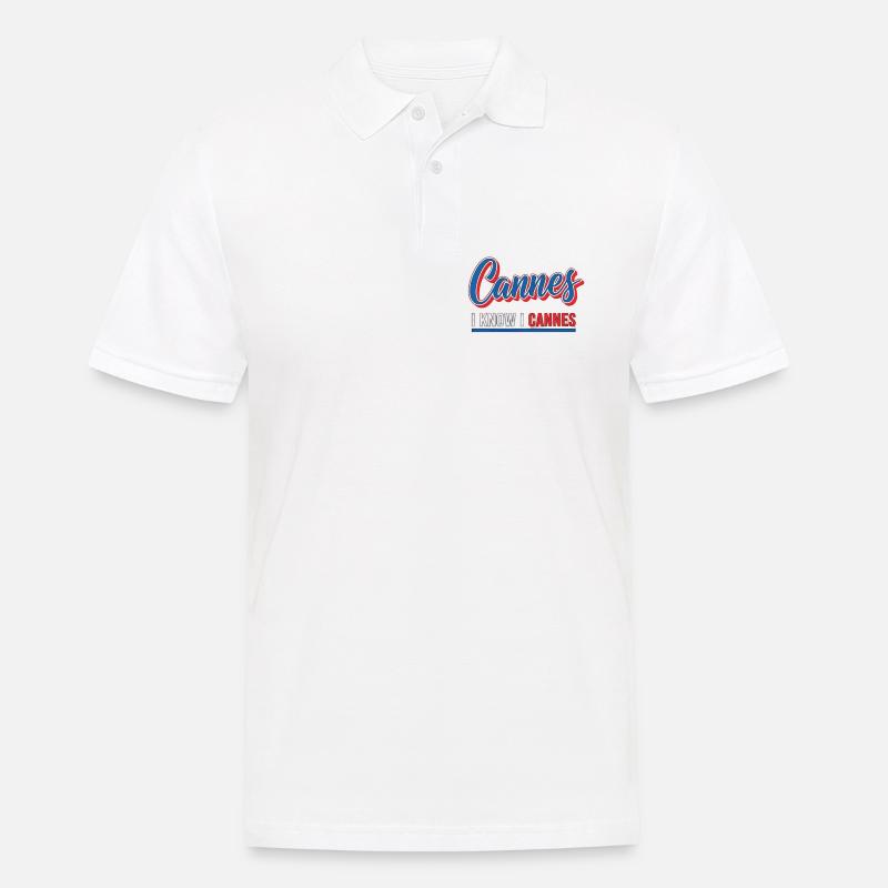 I know I Cannes Retro Design - Männer Poloshirt - Weiß