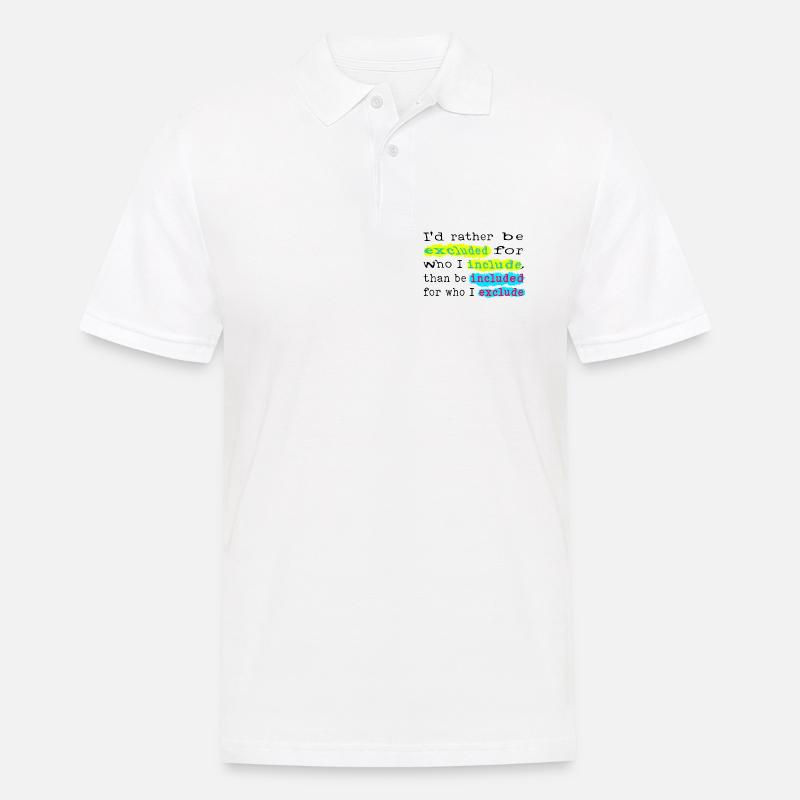 Include, don't exclude! - Männer Poloshirt - Weiß