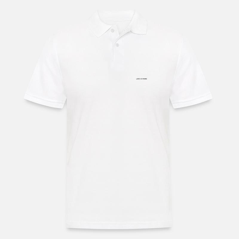 Moins c’est plus minimaliste Typographie - Polo Homme - blanc