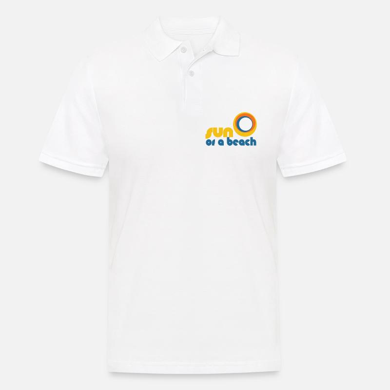 Sonne eines Strandes - Männer Poloshirt - Weiß