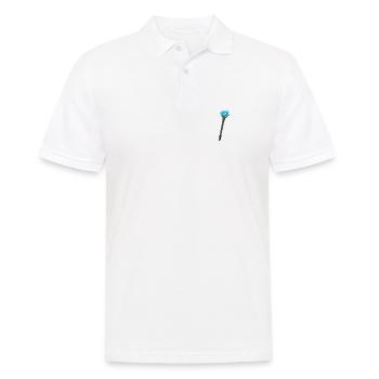 Magischer Kristallstab Blau - Männer Poloshirt - Weiß - Vorne - Kai (181cm)