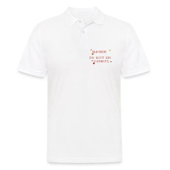 du bist ein Schatz - Männer Poloshirt - Weiß - Vorne - Kai (181cm)