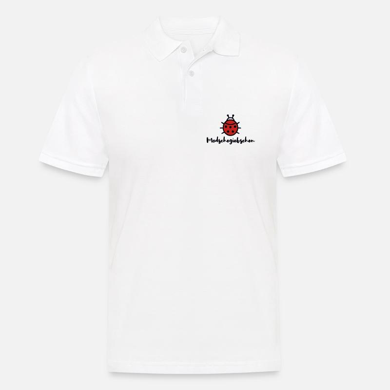 Modschegiebchen Marienkäfer Sächsisch Dialekt - Männer Poloshirt - Weiß