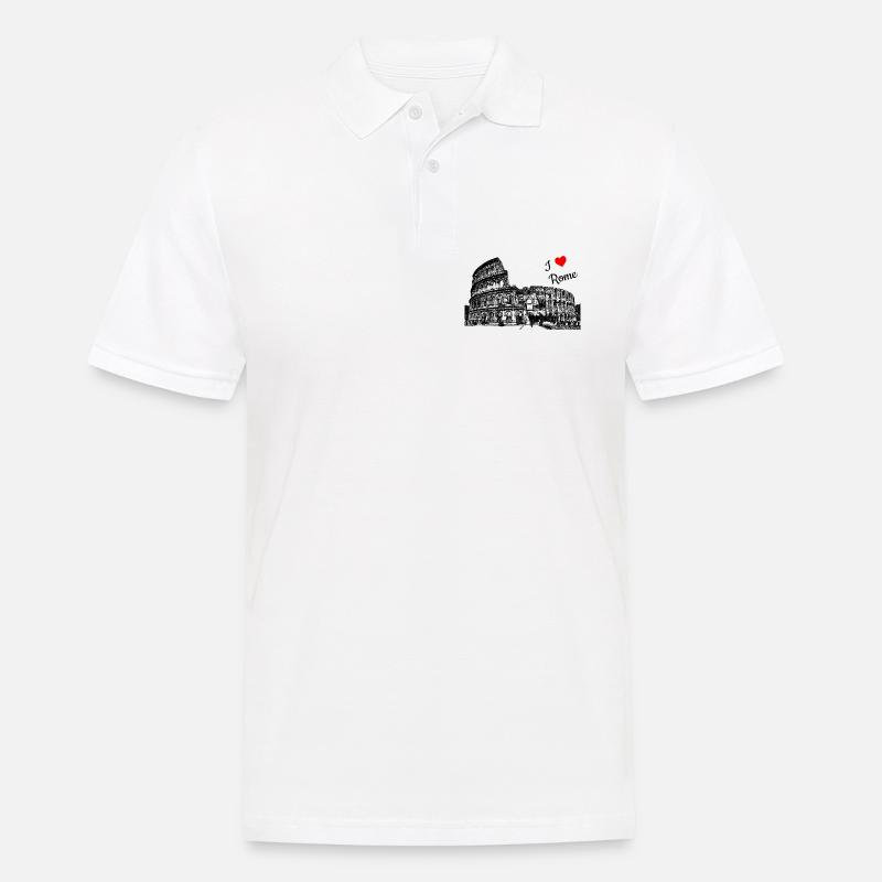 Rom Ich liebe dich - Männer Poloshirt - Weiß