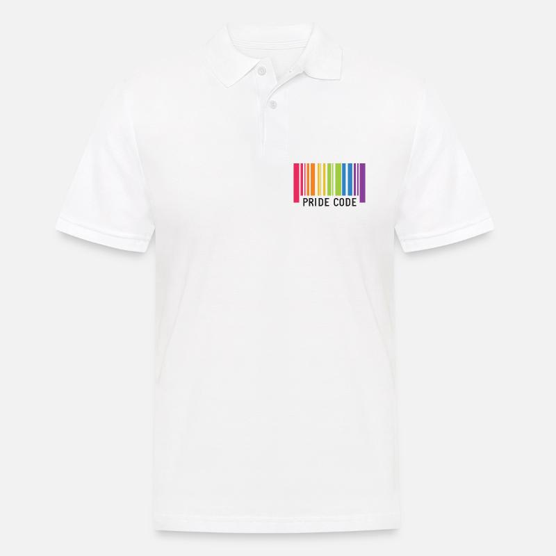 LGBT Pride Monat - Pride Code - Männer Poloshirt - Weiß
