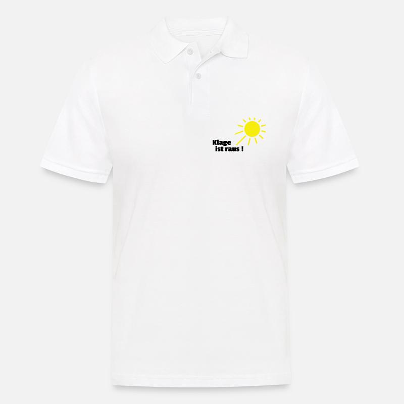 Klage ist raus Sonne - Männer Poloshirt - Weiß