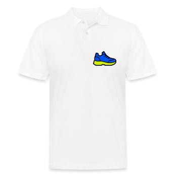 Moderner Laufschuh Sneaker - Männer Poloshirt - Weiß - Vorne - Kai (181cm)