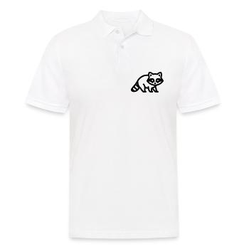 raccoon - Men's Polo Shirt - white - Front - Kai (181cm)
