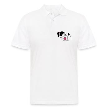 Maman Chien Fille Chien Chère Maîtresse - Polo Homme - blanc - Devant - Kai (181cm)