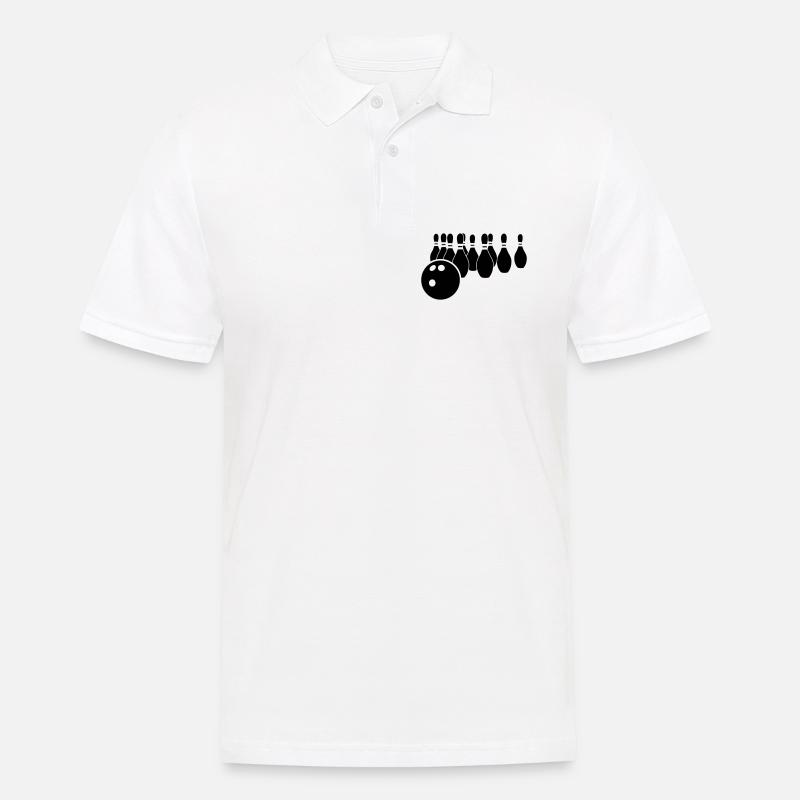Bowling-Logo - Männer Poloshirt - Weiß