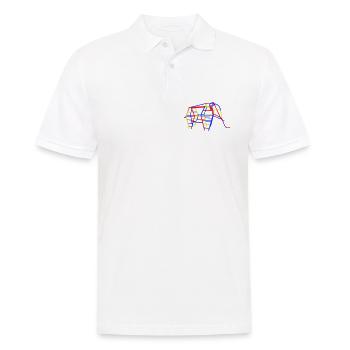 GDR Climbing Elephant - Men's Polo Shirt - white - Front - Kai (181cm)