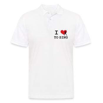 Ich liebe es zu singen - Männer Poloshirt - Weiß - Vorne - Kai (181cm)